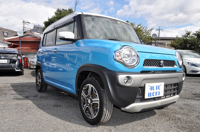 スズキハスラーＸターボルーフレール装着車ブルーツートン